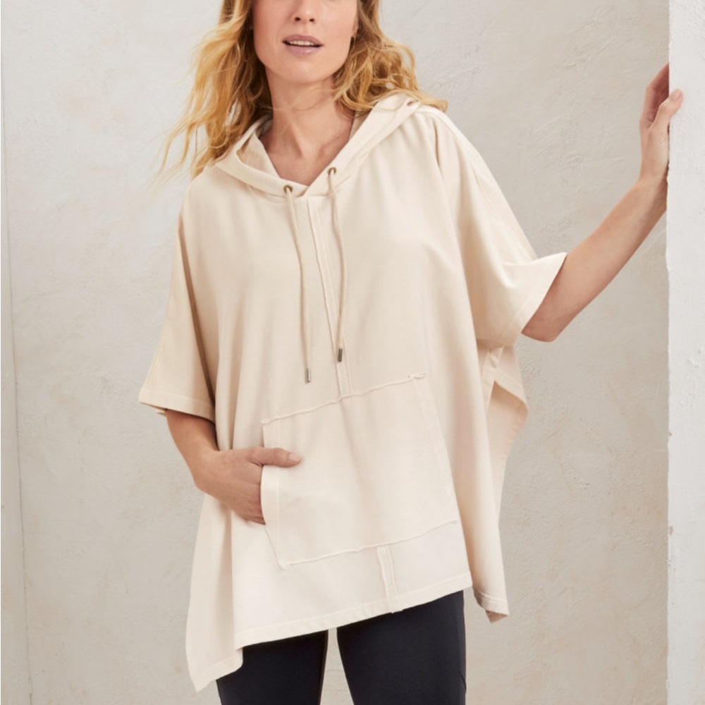 Garnet Hill French Terry Hooded Poncho